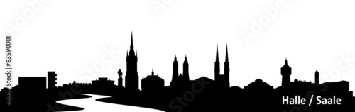 Vector: Skyline Halle / Saale Skyline Halle / Saale