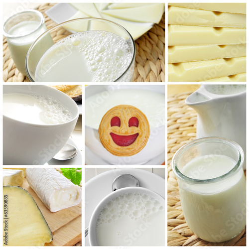 Photo: dairy products collage dairy products collage