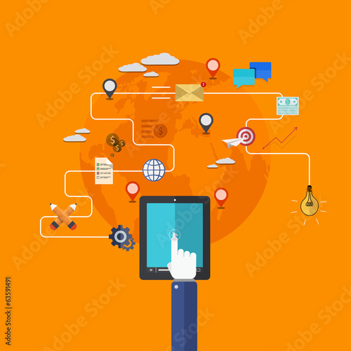 Vector: vector modern flat icons set. mobile services. vector modern flat icons set. mobile services.