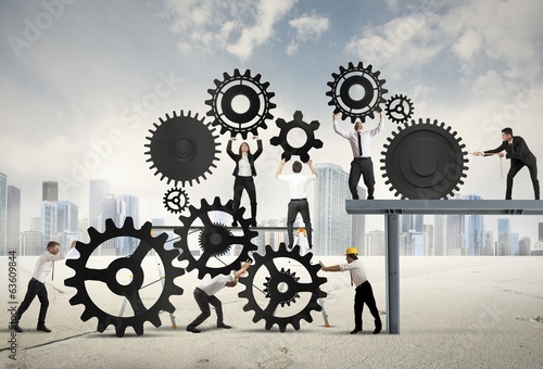 Photo: Teamwork of businesspeople Teamwork of businesspeople
