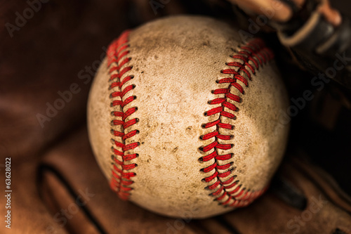 Photo: Baseball glove with ball Baseball glove with ball