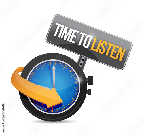 Illustration: time to listen watch illustration design time to listen watch illustration design
