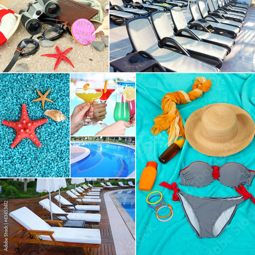 Photo: Collage of photos summer holiday Collage of photos summer holiday
