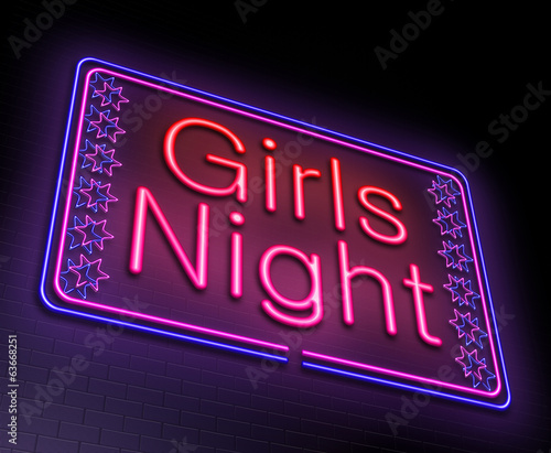 Illustration: Girls night concept. Girls night concept.