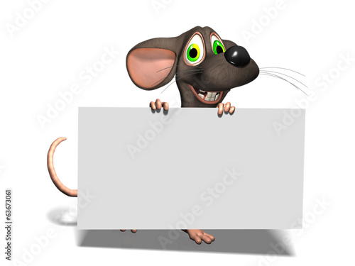 Illustration: mouse_with_sign mouse_with_sign