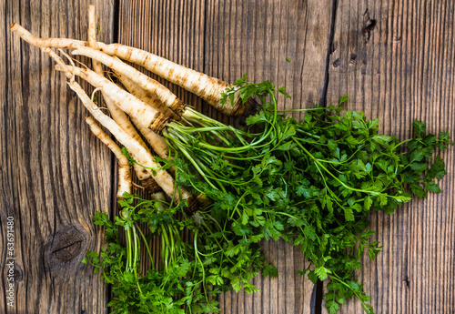 Photo: Parsley roots Parsley roots