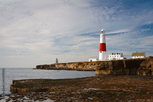 Photo: Portland Bill lighthouse on an early morning, Dorset, Uk. Portland Bill lighthouse on an early morning, Dorset, Uk.