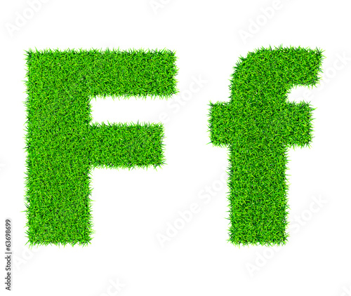 Grass letter F by f9photos, Royalty free stock p