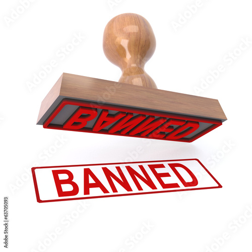 Illustration: 3d Banned stamp 3d Banned stamp