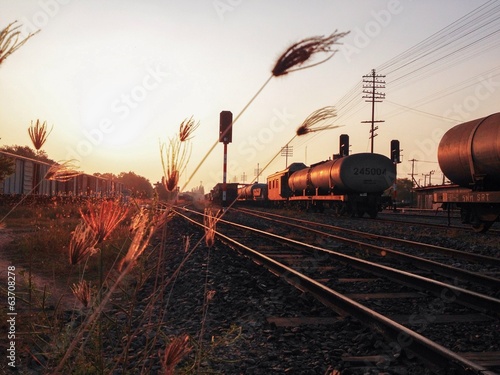 Instant Collection: Railroad in evening Railroad in evening