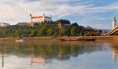 Photo: Bratislava castle at evening, Slovakia Bratislava castle at evening, Slovakia