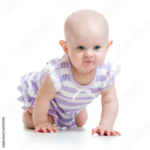 Photo: baby crawling on floor baby crawling on floor