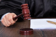 Judge Giving Verdict By Hitting Mallet Judge Giving Verdict By Hitting Mallet