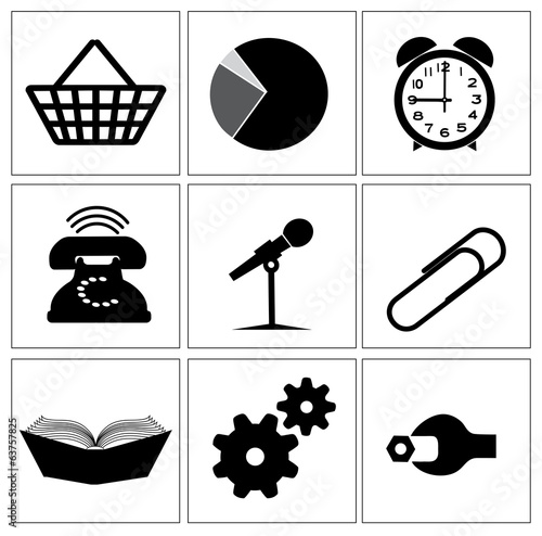 Vector: set of web icons on white background set of web icons on white background