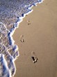 foot steps at the beach foot steps at the beach
