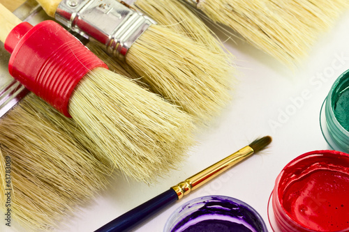 Photo: Brushes with paints Brushes with paints