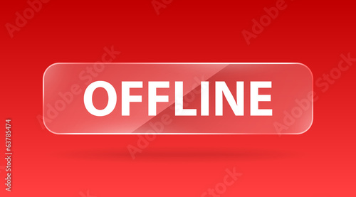 Vector: vector glass button offline vector glass button offline
