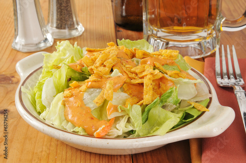 Photo: Salad and beer Salad and beer