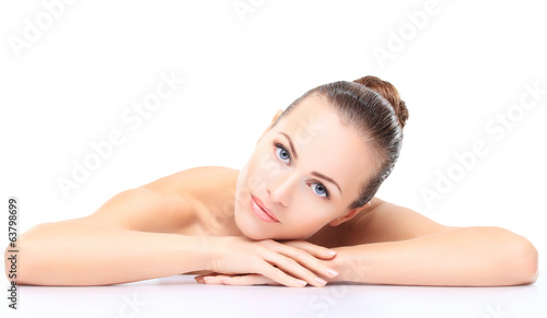 Photo: Beautiful Girl Touching Her Face Beautiful Girl Touching Her Face