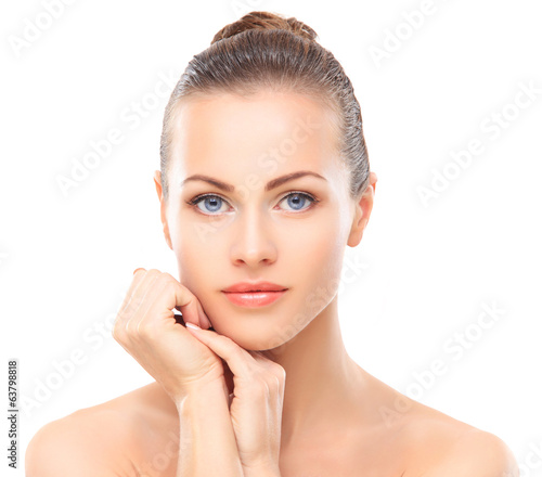 Photo: Beautiful Girl Touching Her Face Beautiful Girl Touching Her Face