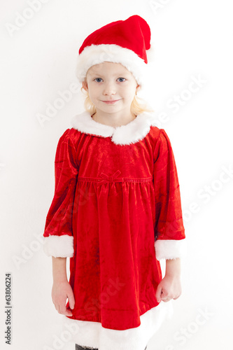 Photo: little girl as Santa Claus little girl as Santa Claus