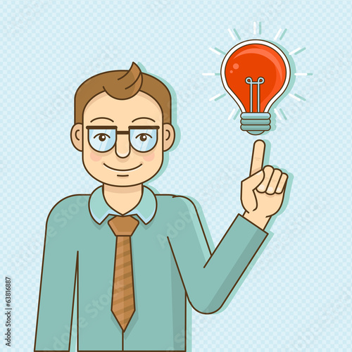 Vector: Vector character in flat style Vector character in flat style
