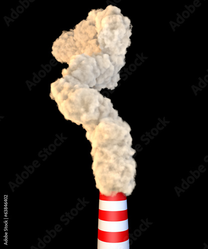 Illustration: Ciminiera con fumo, inquinamento Ciminiera con fumo, inquinamento