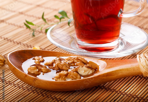 Photo: Nuts and honey. Nuts and honey.