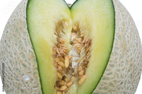 Photo: Cantaloupe Isolated on White Background Cantaloupe Isolated on White Background