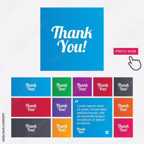 Vector: Thank you sign icon. Customer service symbol. Thank you sign icon. Customer service symbol.