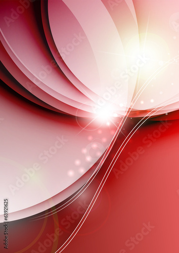 Vector: Elegant color waves with light flares Elegant color waves with light flares