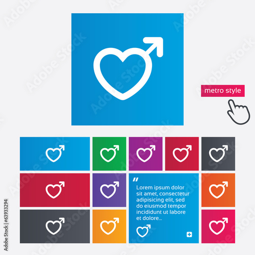 Illustration: Male sign icon. Male sex button. Male sign icon. Male sex button.