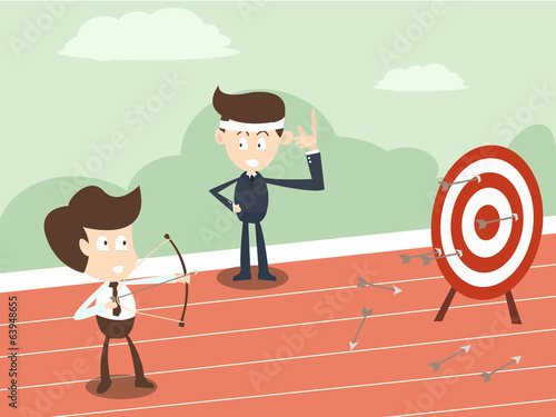 Vector: business man coaching concept business man coaching concept