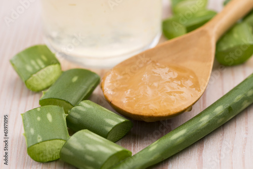 Photo: aloe vera juice with fresh leaves aloe vera juice with fresh leaves