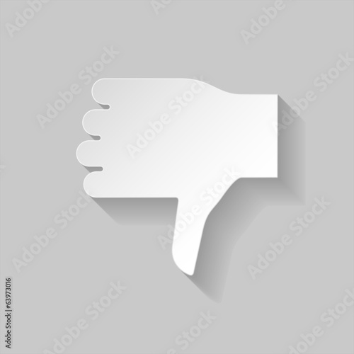 Vector: Thumbs down sign Thumbs down sign