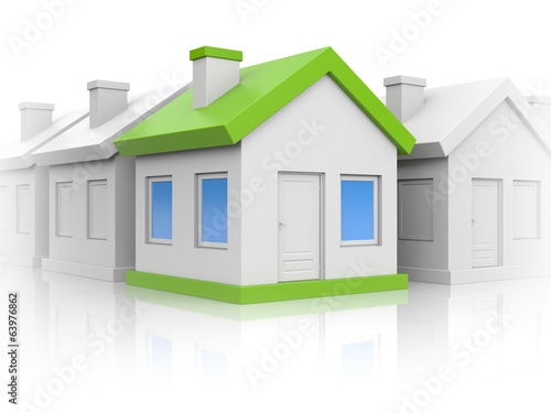 Illustration: Houses. Right choice Houses. Right choice