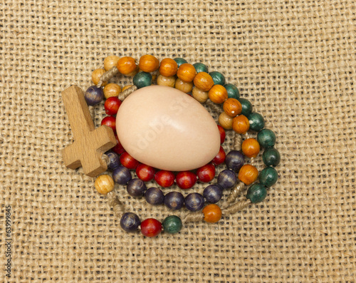 Photo: egg and rosary egg and rosary