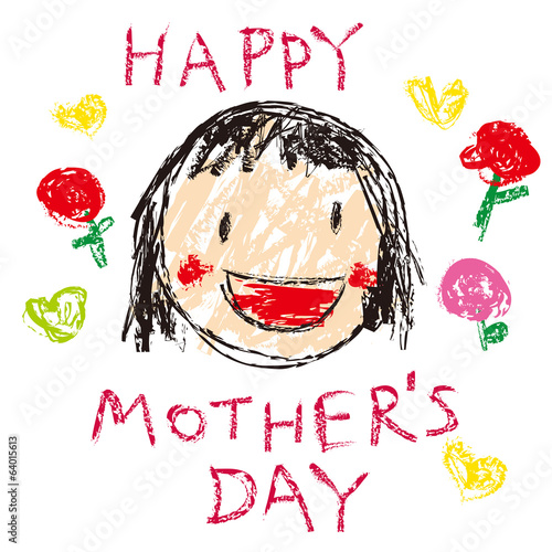 Vector: Kids Drawing_Mother's Day_2 Kids Drawing_Mother's Day_2