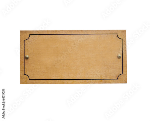 Photo: Wooden Signboard, Isolated Wooden Signboard, Isolated
