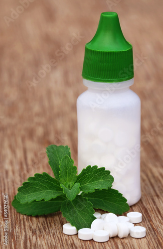 Photo: Stevia with sweetening tablets Stevia with sweetening tablets