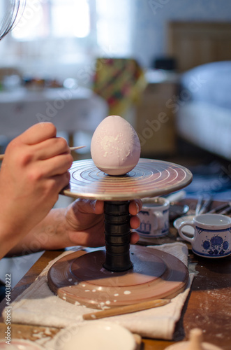 Photo: Painting Easter eggs Painting Easter eggs