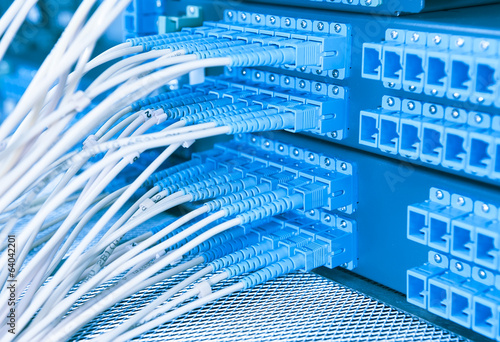 Photo: Technology center with fiber optic equipment Technology center with fiber optic equipment