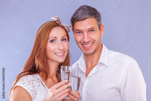 Photo: couple champagne celebration couple champagne celebration
