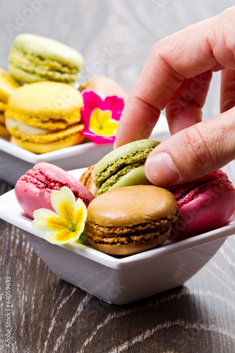 Photo: Tasty colorful macaroon Tasty colorful macaroon