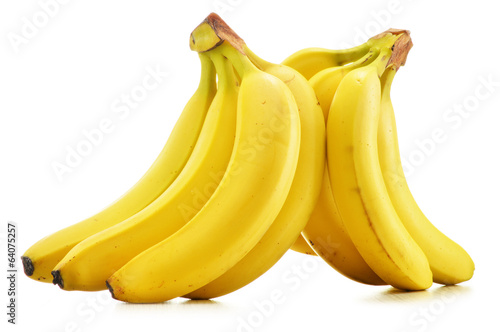 Photo: Bananas isolated on white Bananas isolated on white