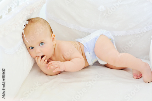 Photo: baby in the bed baby in the bed