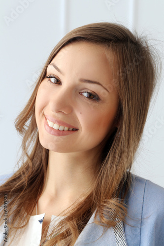 Photo: Beautiful girl with wide smile Beautiful girl with wide smile