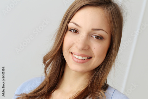 Photo: Beautiful girl with wide smile Beautiful girl with wide smile