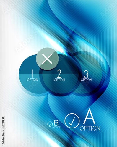 Vector: Blue aqua wave designed business poster Blue aqua wave designed business poster