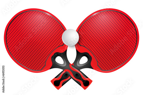 Vector: Two professional racket for table tennis on a white background Two professional racket for table tennis on a white background